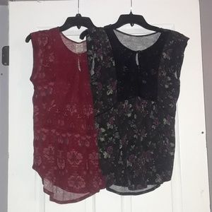 Sleeveless tops